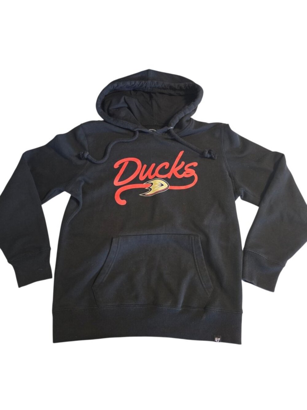 '47‎ Brand Anaheim Ducks Hoodie Sweatshirt Black NHL Hockey Womens Medium